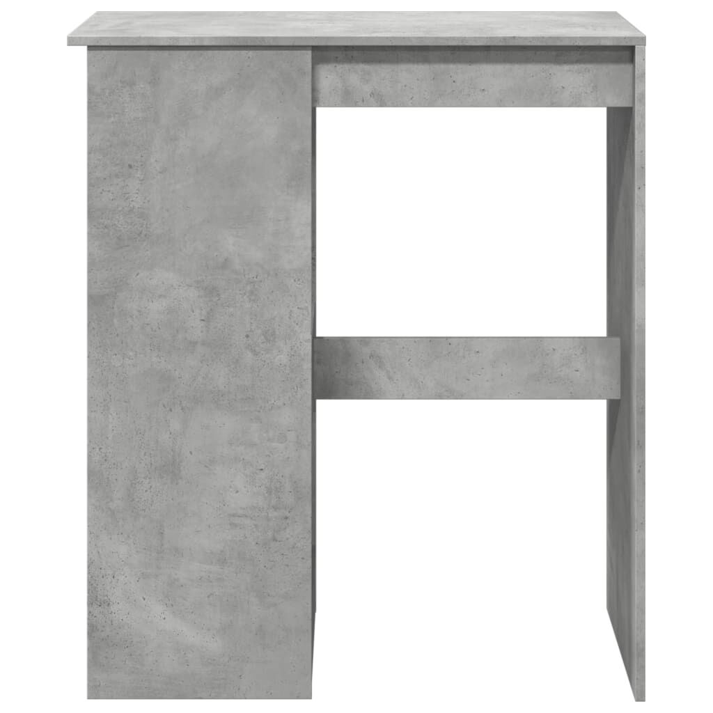 vidaXL Τραπέζι Μπαρ με Ράφια Γκρι Σκυρ. 90x47,5x103,5 εκ Επεξεργ. Ξύλο