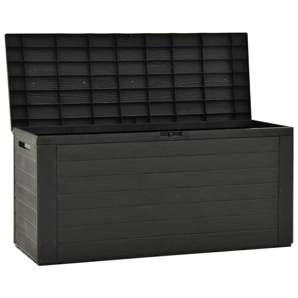 vidaXL Μπαούλο Αποθήκευσης Κήπου Ανθρακί 116 x 44 x 55 εκ.