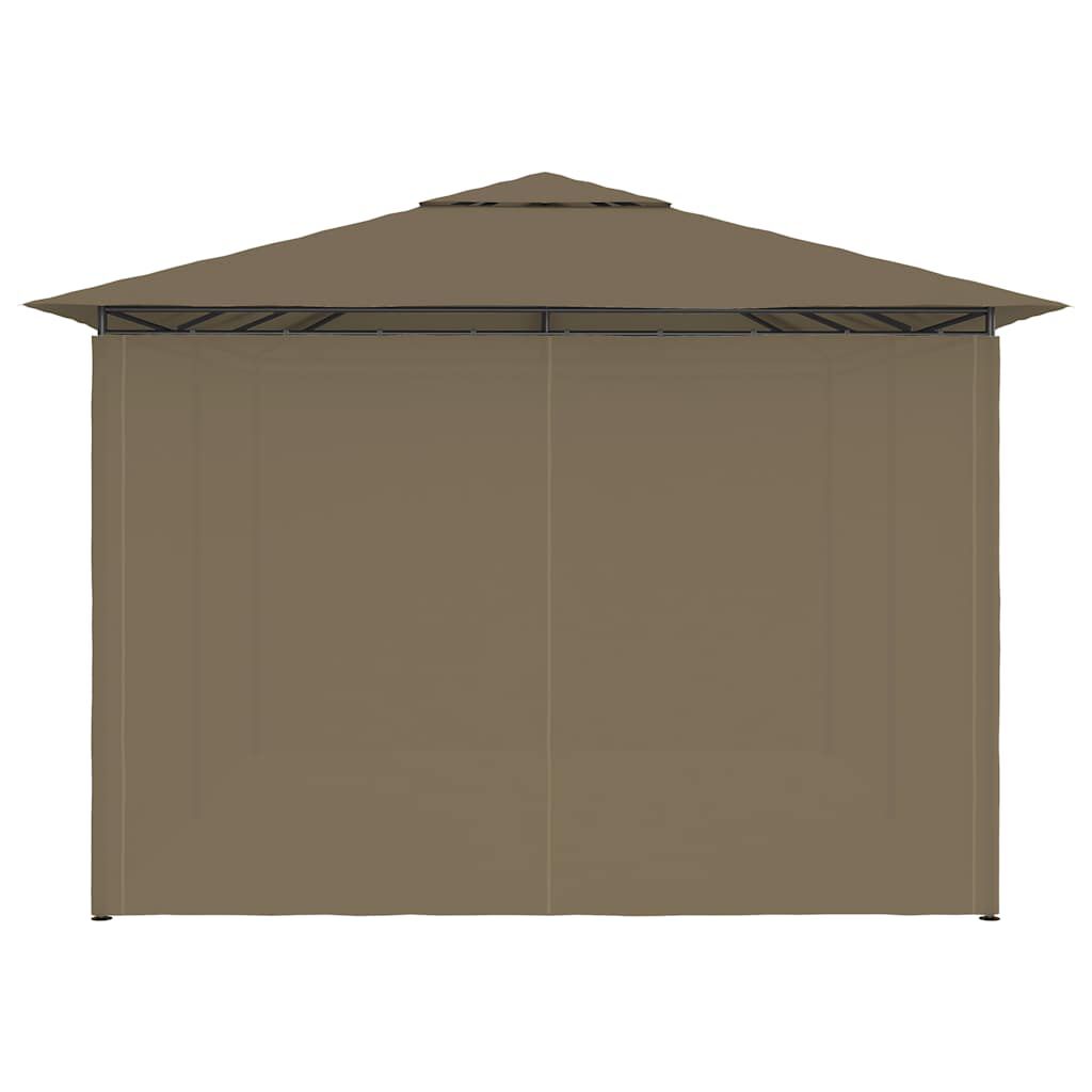vidaXL Τέντα Εκδηλώσεων Κήπου με Κουρτίνες Taupe 4 x 3 μ. 180 γρ/μ²