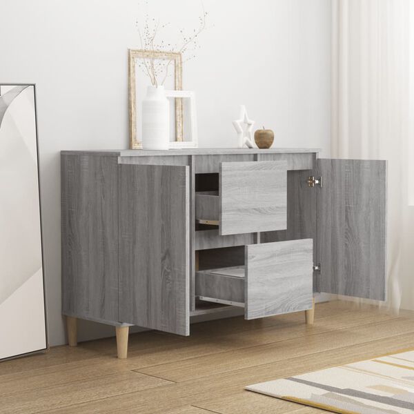 vidaXL Μπουφές Γκρι Sonoma 101 x 35 x 70 εκ. από Επεξεργασμένο Ξύλο