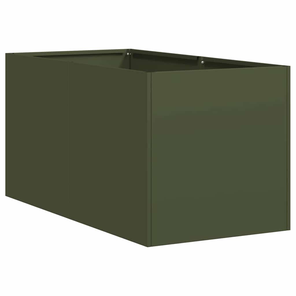 vidaXL Ζαρντινιέρα Λαδί 40x80x40 εκ. από Χάλυβα Ψυχρής Έλασης