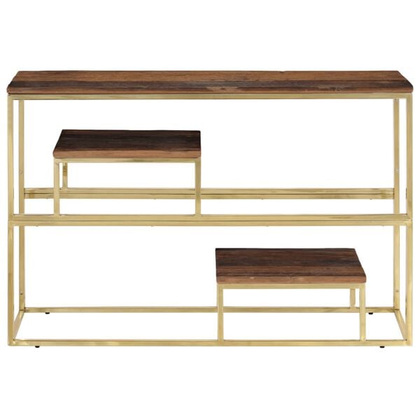 vidaXL &Tau;&rho;&alpha;&pi;έ&zeta;&iota; &Kappa;&omicron;&nu;&sigma;ό&lambda;&alpha; &Chi;&rho;&upsilon;&sigma;ό &Alpha;&nu;&omicron;&xi;&epsilon;ί&delta;&omega;&tau;&omicron; &Alpha;&tau;&sigma;ά&lambda;&iota; & &Mu;&alpha;&sigma;ί&phi; &Xi;ύ&lambda;&omicron; &Sigma;&tau;&rho;&omega;&tau;ή&rho;&omega;&nu;