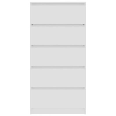 vidaXL Συρταριέρα Λευκή 60 x 35 x 121 εκ. από Μοριοσανίδα