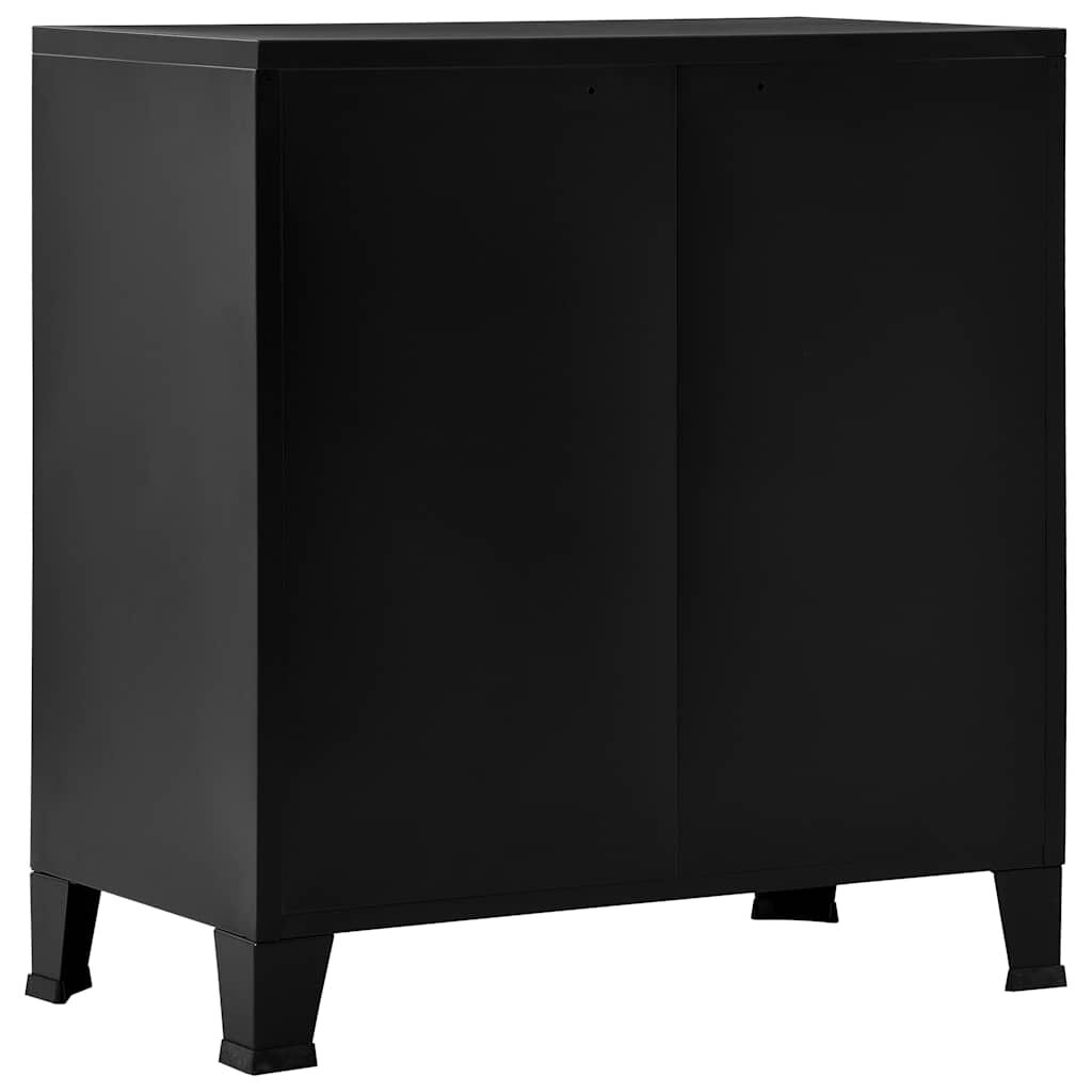vidaXL Αρχειοθήκη Βιομηχανικού Στιλ Μαύρη 75 x 40 x 80 εκ. Ατσάλινη