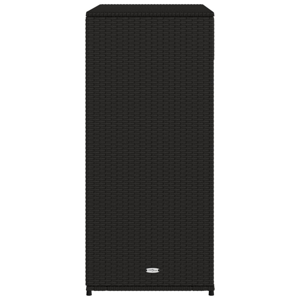 vidaXL Ντουλάπι Αποθήκευσης Κήπου Μαύρο 105x55x113 εκ. από Συνθ. Ρατάν
