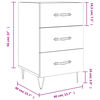 vidaXL Κομοδίνο Sonoma Δρυς 40 x 40 x 66 εκ. από Επεξεργασμένο Ξύλο