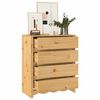 vidaXL Κομοδίνο Drammen Δρυς 76.5 x 40 x 91 εκ Μασίφ ξύλο πεύκου