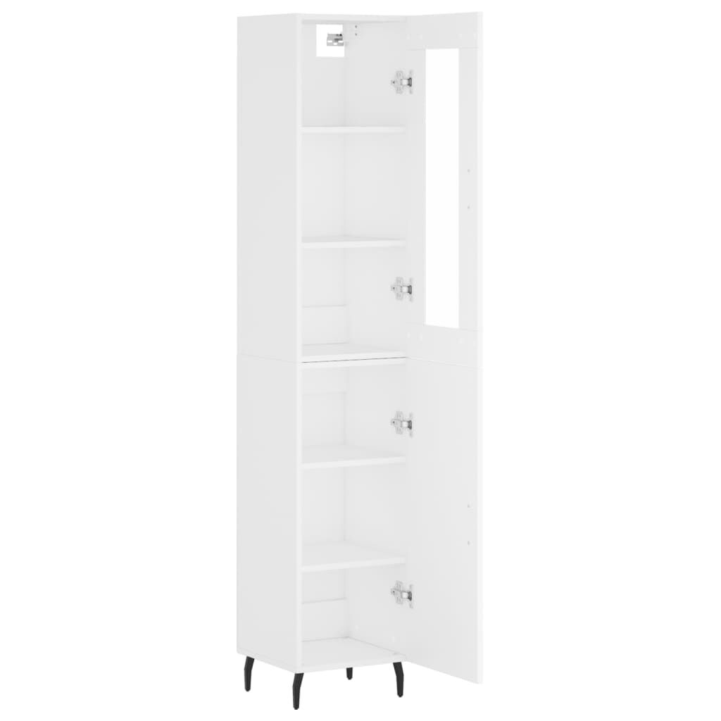 vidaXL Ντουλάπι Λευκό 34,5 x 34 x 180 εκ. από Επεξεργασμένο Ξύλο