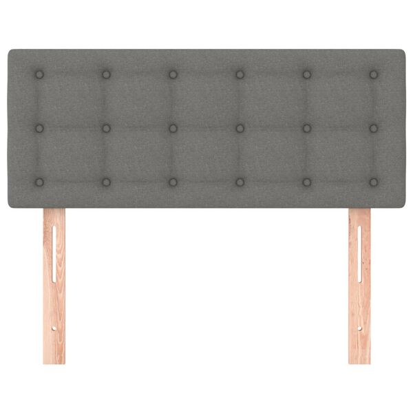 vidaXL Κεφαλάρι Κρεβατιού Σκούρο Γκρι 100x5x78/88 εκ. Υφασμάτινο