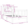 vidaXL Πλαίσιο Κρεβατιού 90 x 190 εκ. από Μασίφ Ξύλο Single