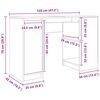 vidaXL Γραφείο Γκρι Sonoma 120x42x76 εκ. από Επεξεργασμένο Ξύλο