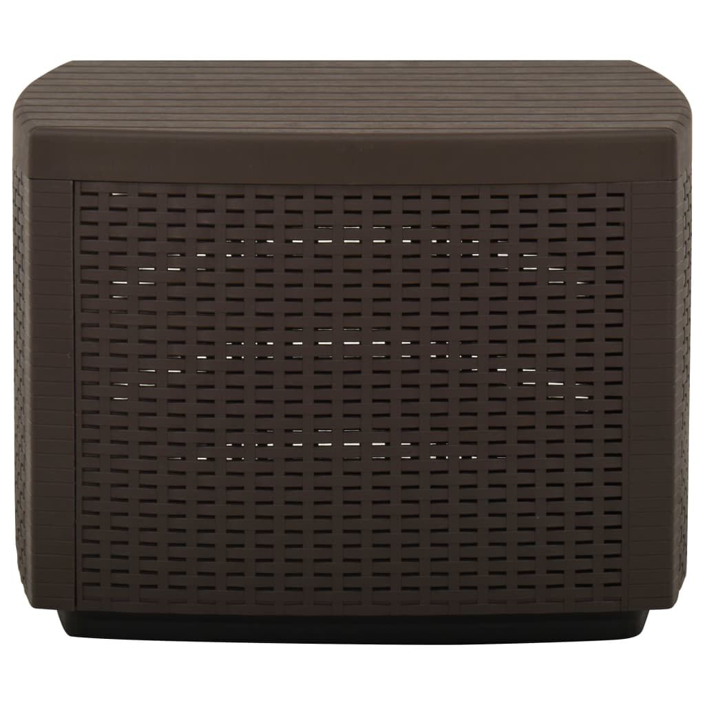 vidaXL Τραπέζι Κήπου Μόκα 53 x 53 x 40 εκ. Πλαστικό
