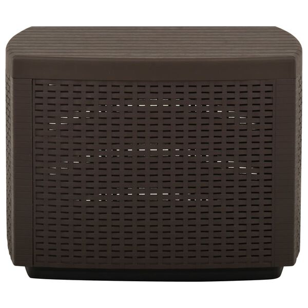 vidaXL Τραπέζι Κήπου Μόκα 53 x 53 x 40 εκ. Πλαστικό