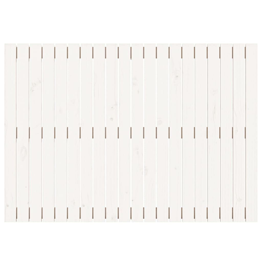 vidaXL Κεφαλάρι Τοίχου Λευκό 127,5x3x90 εκ. από Μασίφ Ξύλο Πεύκου