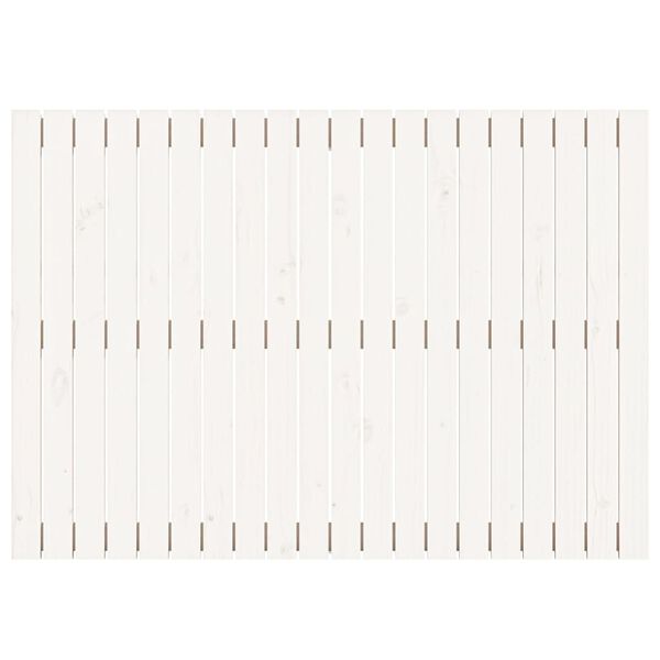 vidaXL Κεφαλάρι Τοίχου Λευκό 127,5x3x90 εκ. από Μασίφ Ξύλο Πεύκου