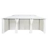 vidaXL Κιόσκι με Κουρτίνες Λευκό 600 x 298 x 270 εκ. 180 γρ./μ²