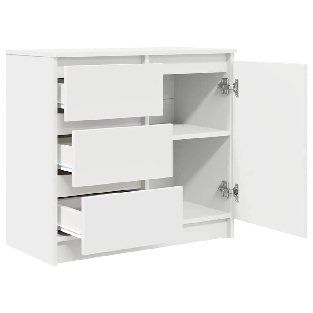 vidaXL Συρταριέρα με Συρτάρια Λευκή 71x35x65 εκ. από Επεξ. Ξύλο