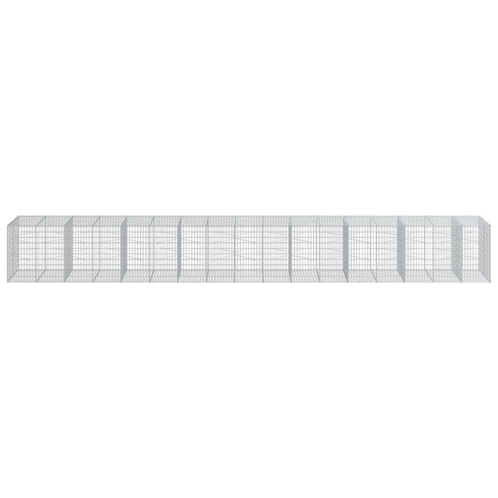 vidaXL Συρματοκιβώτιο με Κάλυμμα 850x100x100εκ από Γαλβανισμένο Χάλυβα