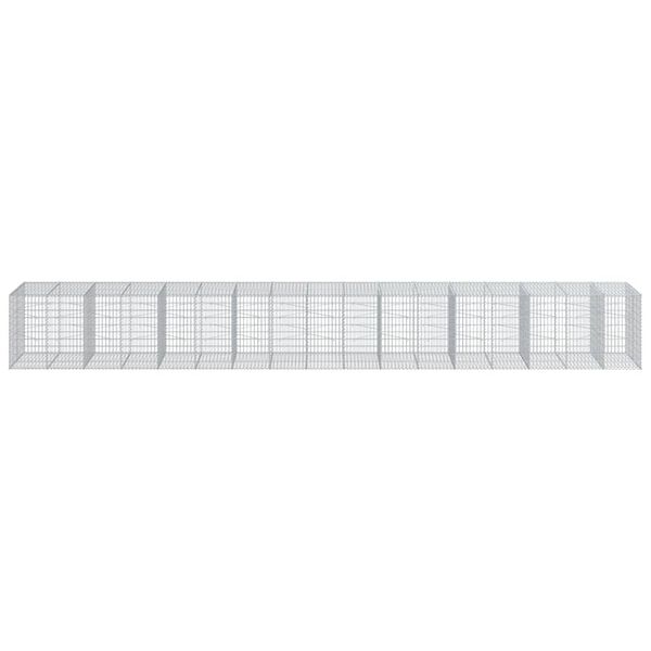 vidaXL Συρματοκιβώτιο με Κάλυμμα 850x100x100εκ από Γαλβανισμένο Χάλυβα
