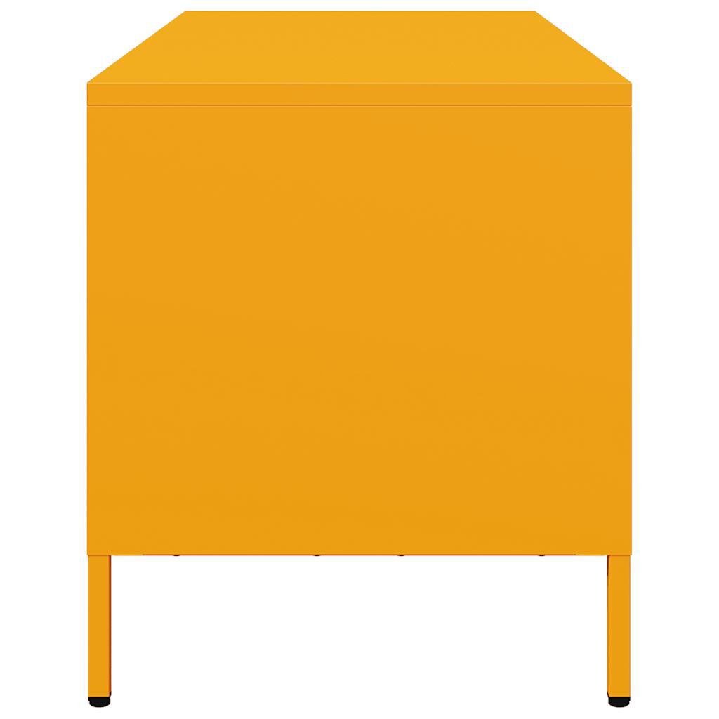 vidaXL Έπιπλο Τηλεόρασης Μουσταρδί 68x39x43,5 εκ. Ατσάλι Ψυχρής Έλασης