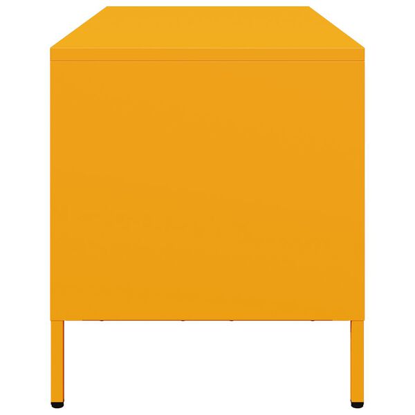 vidaXL Έπιπλο Τηλεόρασης Μουσταρδί 68x39x43,5 εκ. Ατσάλι Ψυχρής Έλασης