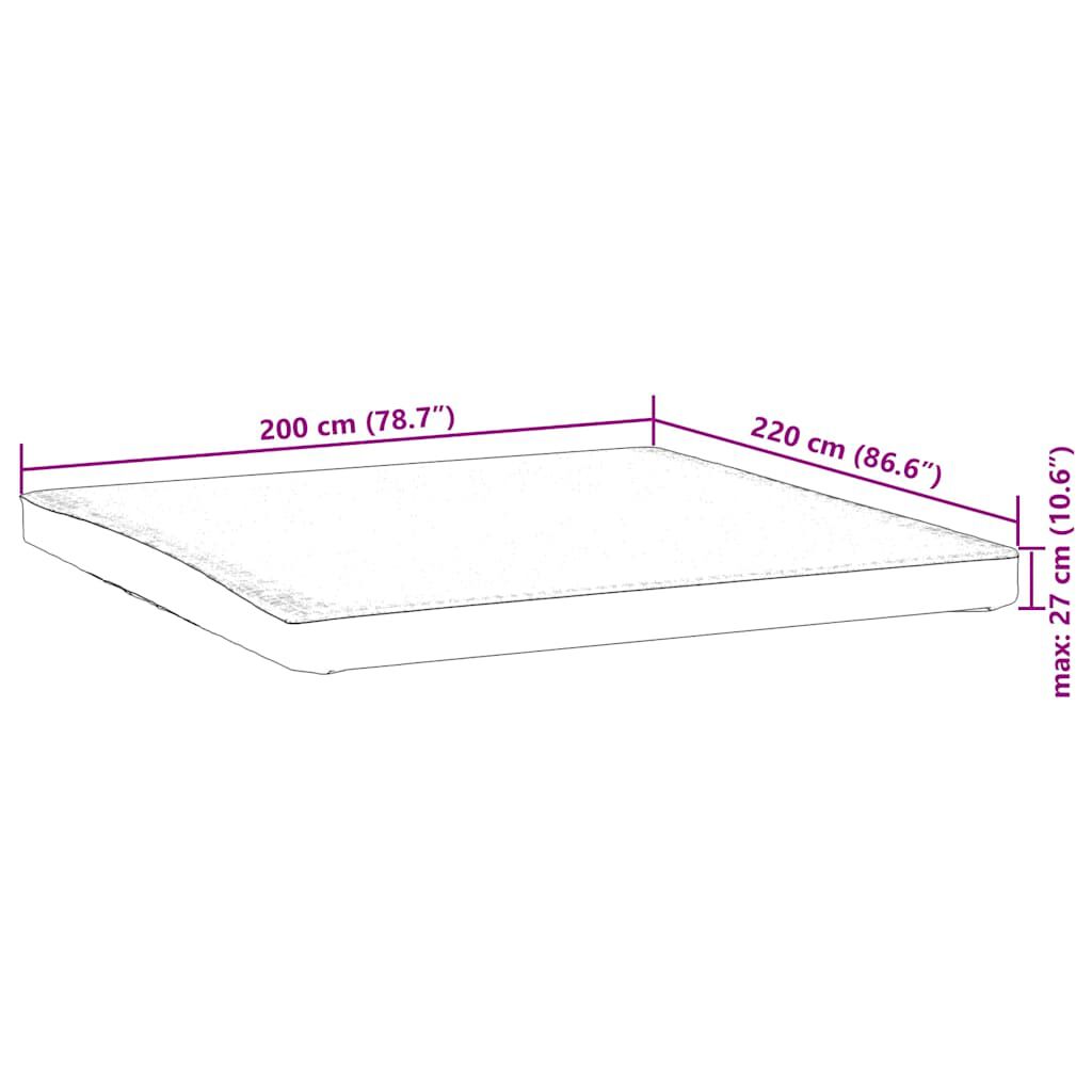 vidaXL Προστατευτικό στρώματος Λευκό 200x220 εκ. Αδιάβροχο