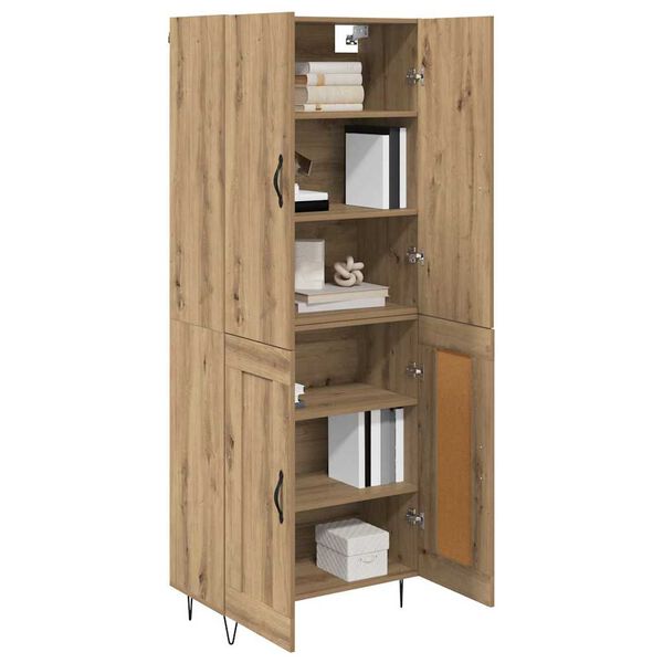 vidaXL Highboard 2 pcs Artisan Oak &Mu;&eta;&chi;&alpha;&nu;&iota;&kappa;ή &xi;&upsilon;&lambda;&epsilon;ί&alpha; &kappa;&alpha;&iota; &gamma;&upsilon;&alpha;&lambda;ί