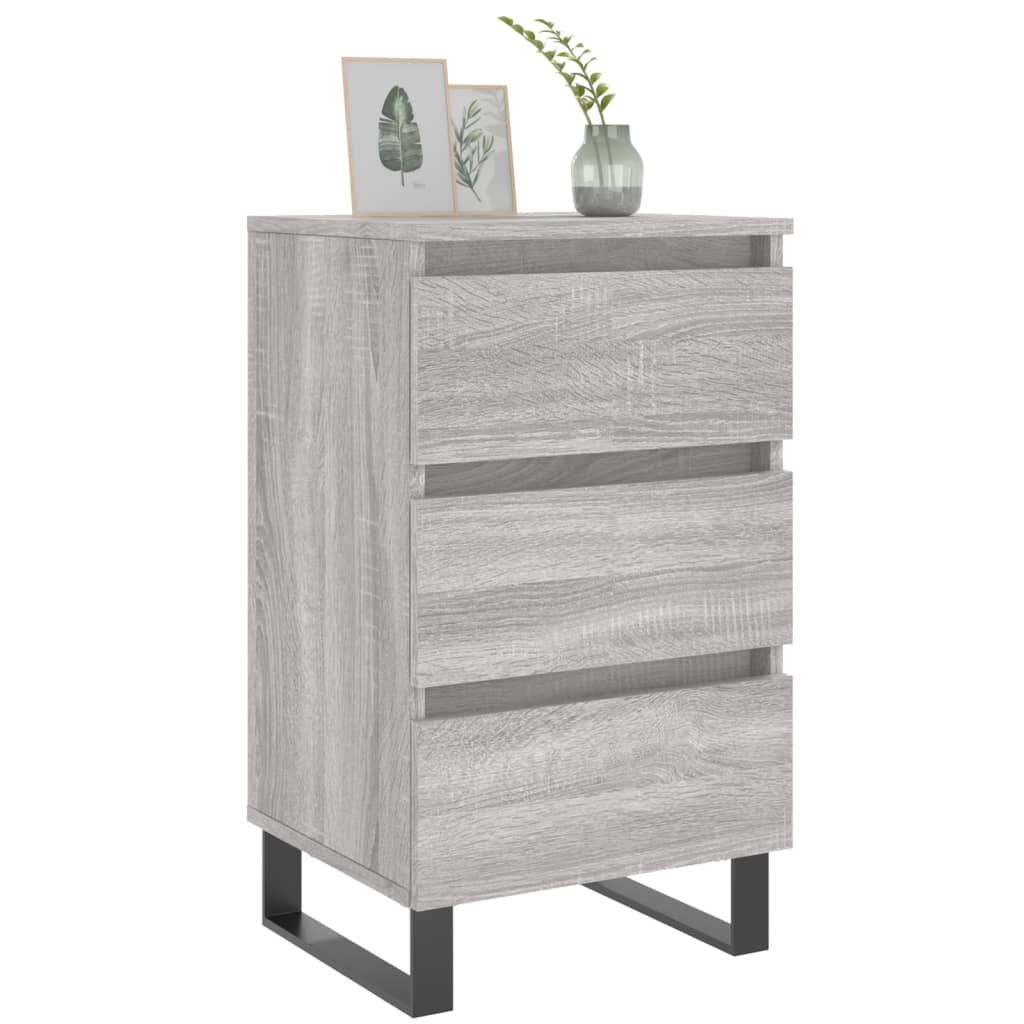 vidaXL Κομοδίνα 2 τεμ. Γκρι Sonoma 40x35x69 εκ. από Επεξεργασμένο Ξύλο
