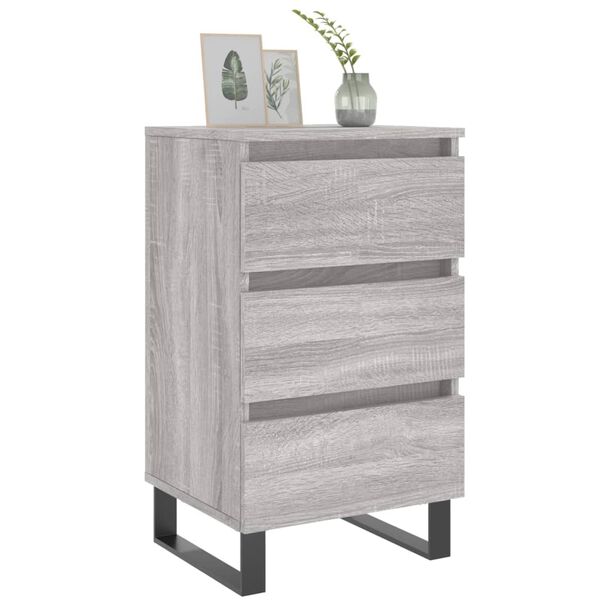 vidaXL Κομοδίνα 2 τεμ. Γκρι Sonoma 40x35x69 εκ. από Επεξεργασμένο Ξύλο