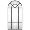 vidaXL Καθρέφτης Τοίχου Αψίδα Μαύρος 40 x 80 εκ. από Σίδερο