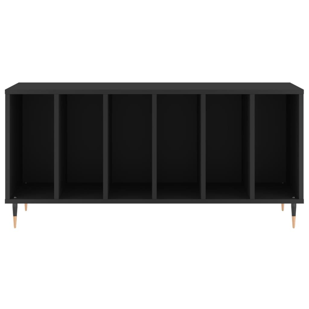 vidaXL Έπιπλο Δίσκων Μαύρο 100 x 38 x 48 εκ. από Επεξεργασμένο Ξύλο