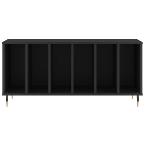 vidaXL Έπιπλο Δίσκων Μαύρο 100 x 38 x 48 εκ. από Επεξεργασμένο Ξύλο