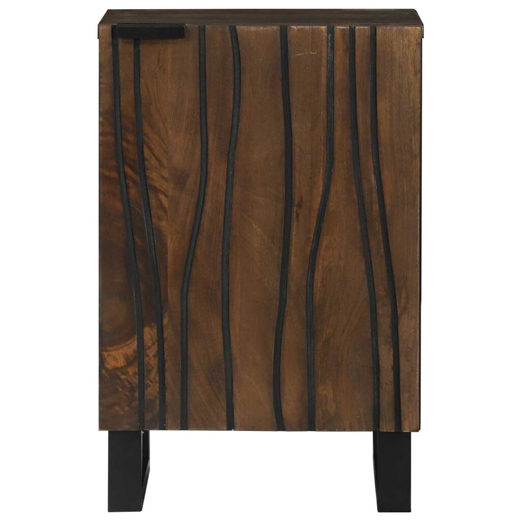 vidaXL Ντουλάπι Μπάνιου 38x33.5x58 cm από Σταθερό Ξύλο Μάνγκο