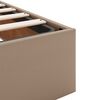vidaXL Οθωμανικό κρεβάτι με στρώματα Cappucino 200x200cm Faux Leather