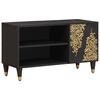 vidaXL Ντουλάπι TV με ράφι Μαύρο 80 x 33 x 46 εκ Στερεό ξύλο μάνγκο
