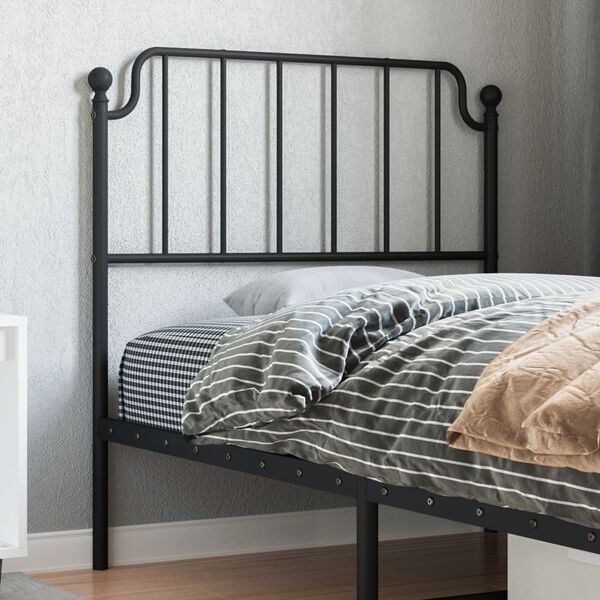 vidaXL Κεφαλάρι Μαύρο 90 εκ. Μεταλλικό