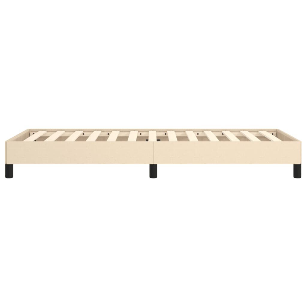vidaXL Πλαίσιο κρεβατιού χωρίς στρώμα Κρέμα 80x200 cm Ύφασμα