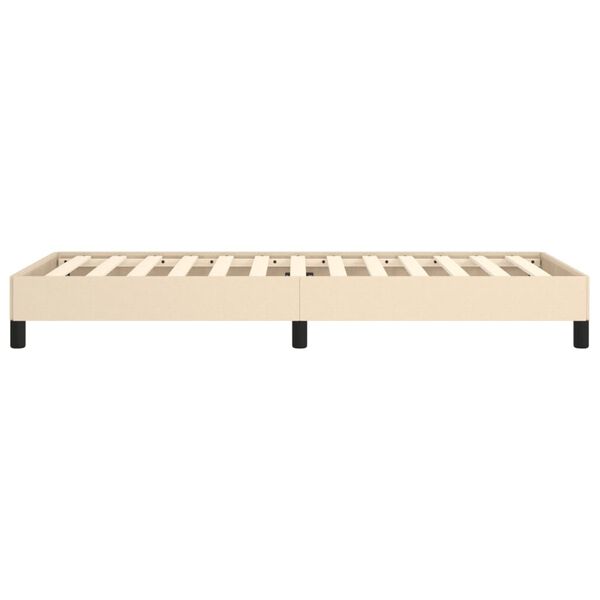 vidaXL Πλαίσιο κρεβατιού χωρίς στρώμα Κρέμα 80x200 cm Ύφασμα