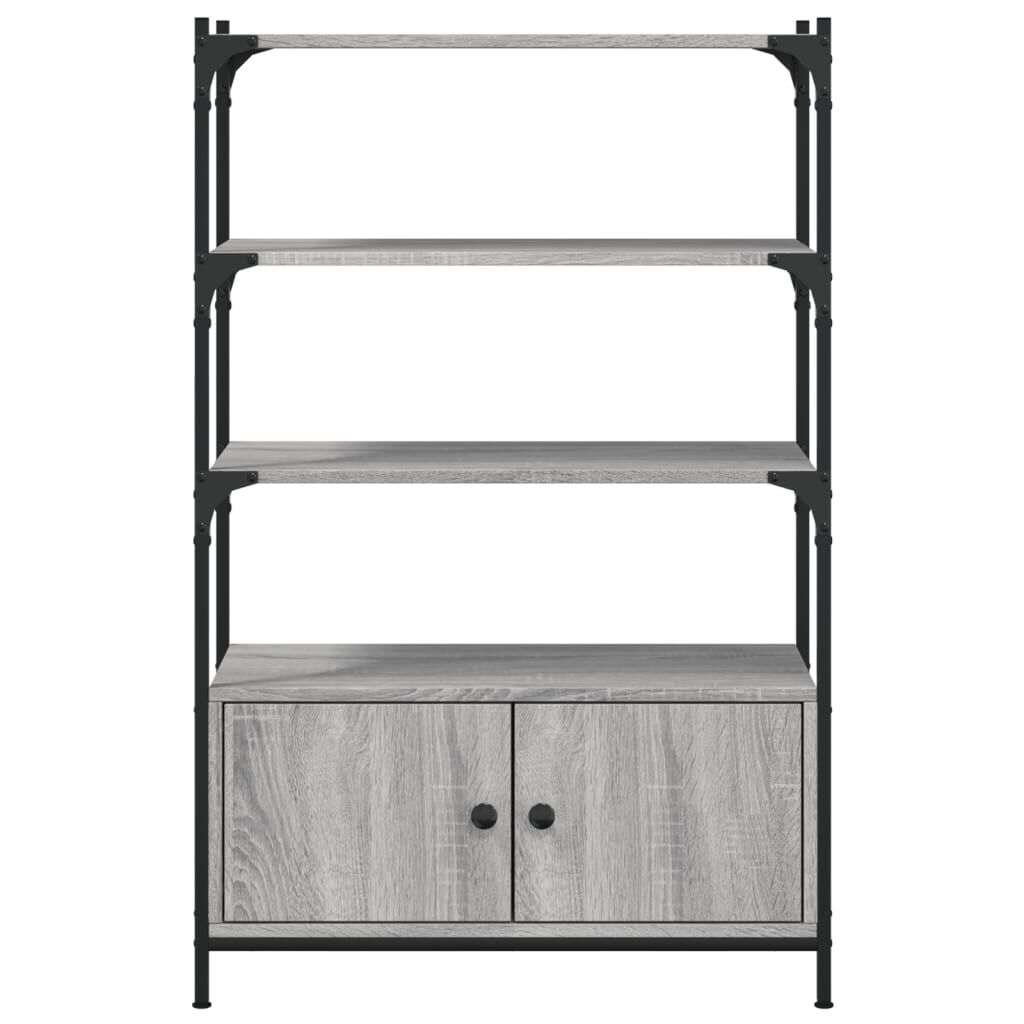vidaXL Βιβλιοθήκη 3 Επιπέδων Γκρι Sonoma 70x30x109,5 εκ. Επεξεργ. Ξύλο