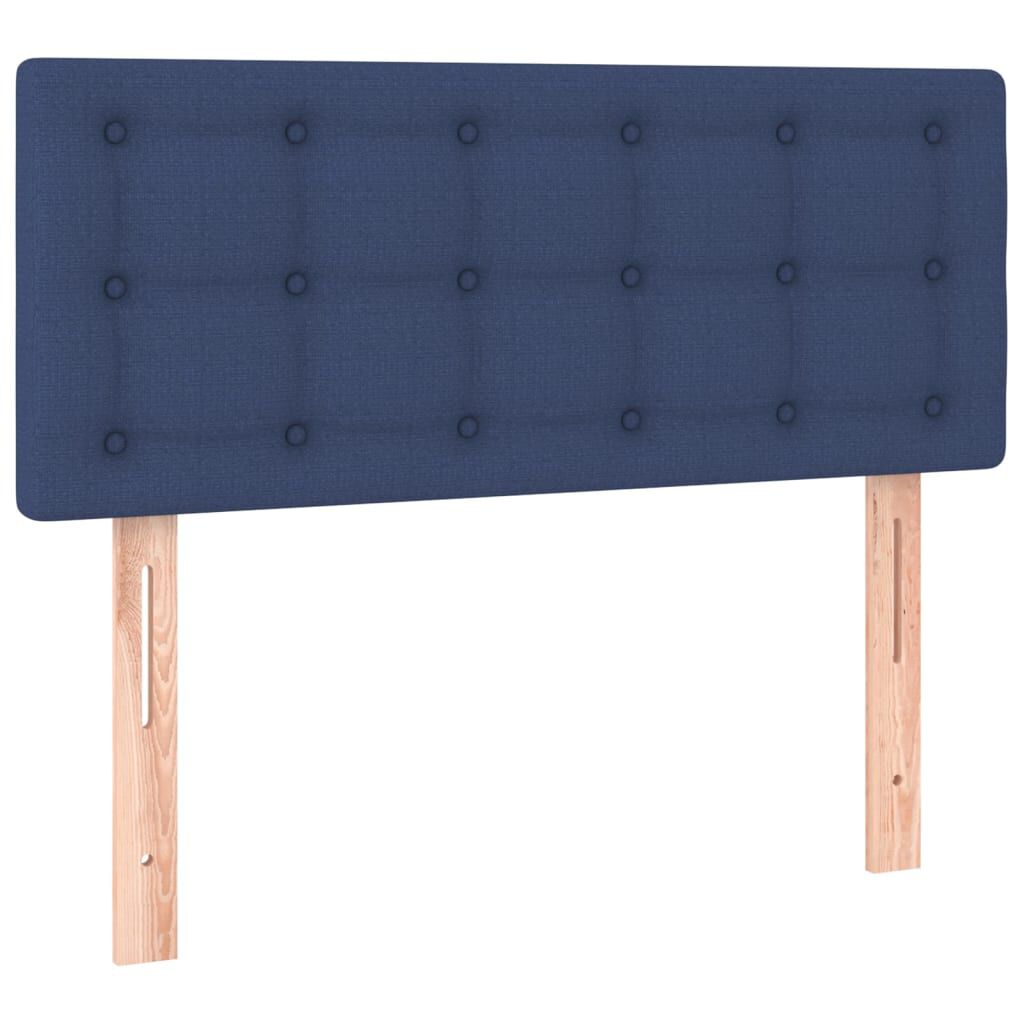 vidaXL Κρεβάτι Boxspring με Στρώμα & LED Μπλε 120x200 εκ. Υφασμάτινο