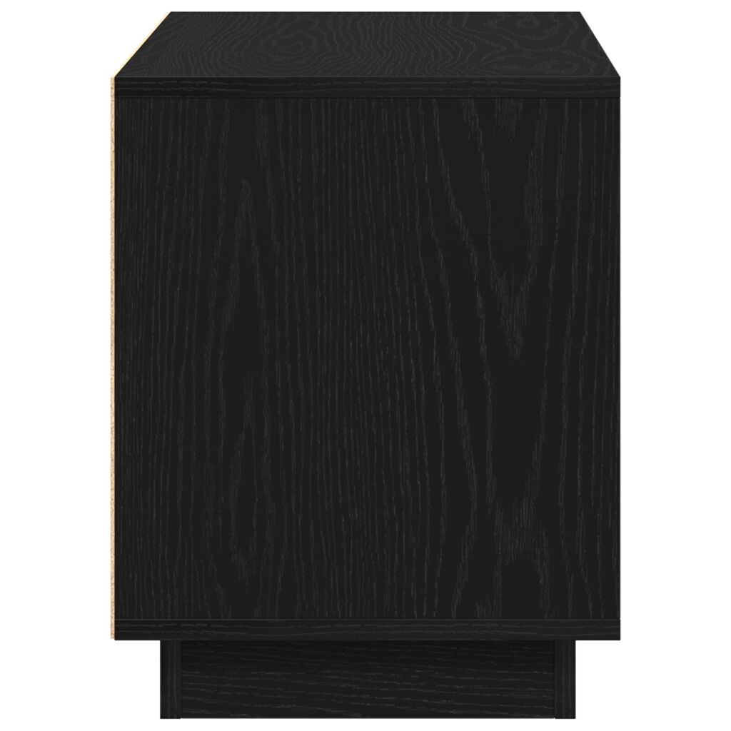 vidaXL Βάση τηλεόρασης Μαύρο Δρυς 80x35x45 εκ Κατασκευασμένο ξύλο