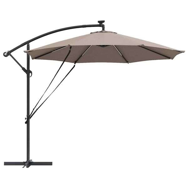 vidaXL Ομπρέλα Cantilever Banana Taupe 294 x 294 x 248 cm