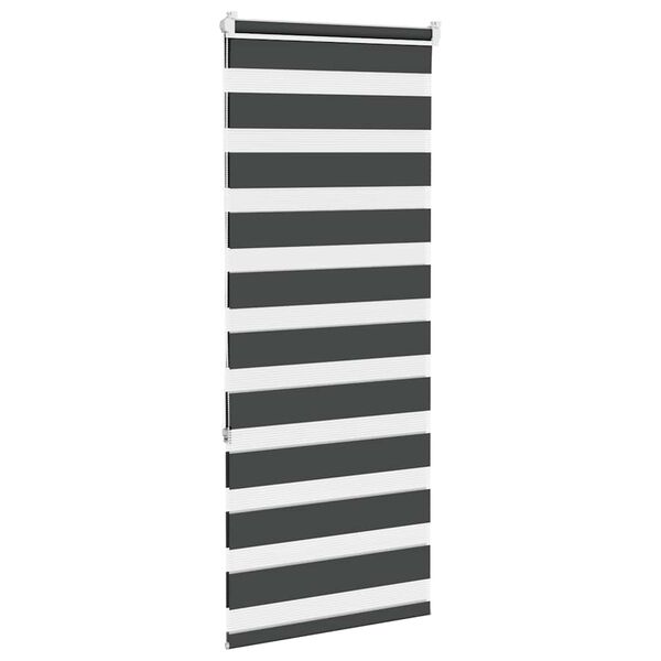 vidaXL Ζέβρα τυφλή Μαύρο Πλάτος υφάσματος 55,9 εκ. Πολυεστέρας
