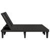 vidaXL Ξαπλώστρα Διπλή Μαύρη 155 x 138 x 83 εκ. από Πολυπροπυλένιο