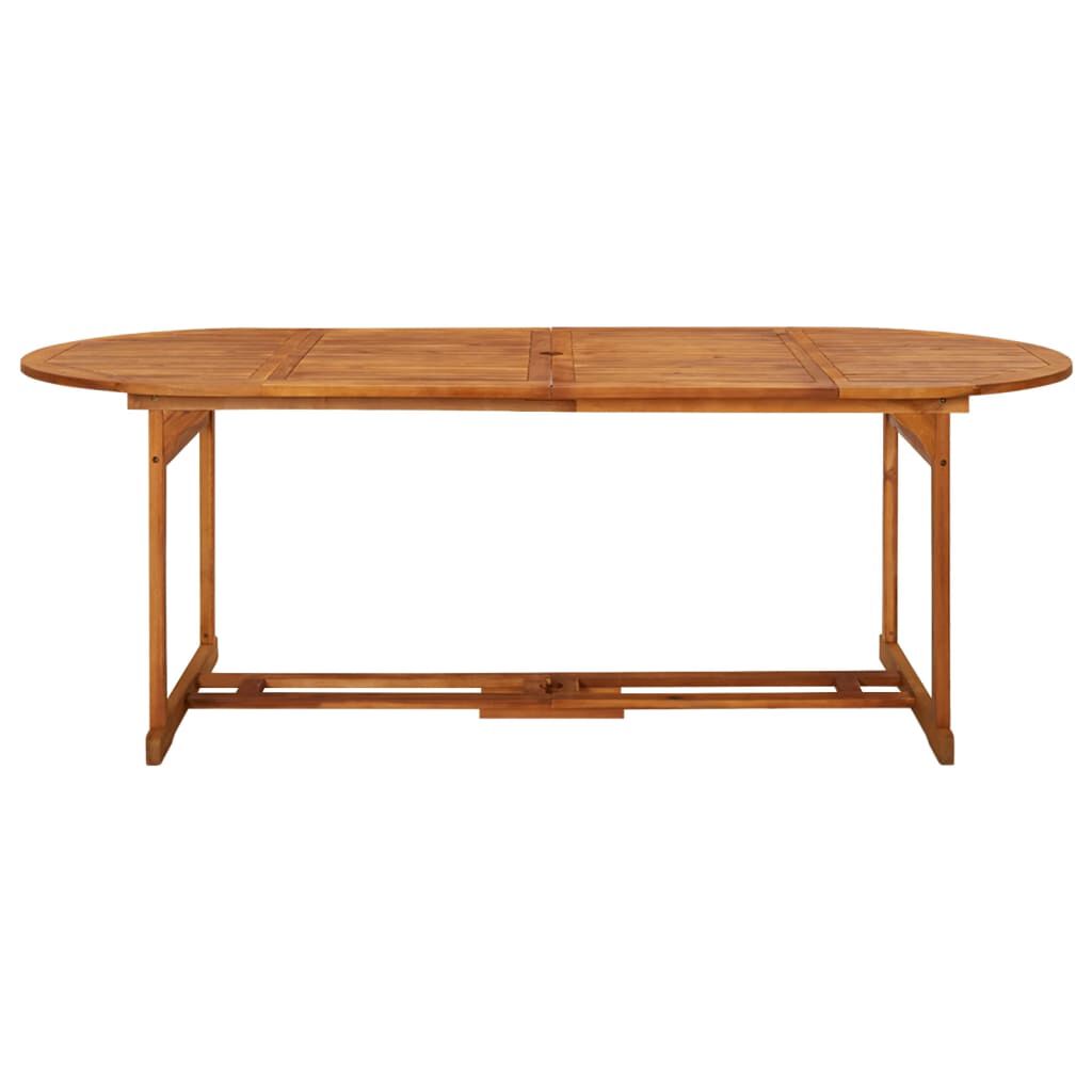 vidaXL Τραπεζαρία Κήπου 220 x 90 x 75 εκ. από Μασίφ Ξύλο Ακακίας