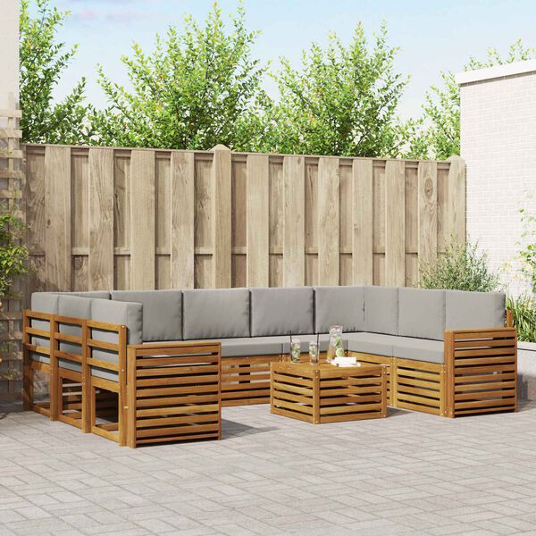 vidaXL &Sigma;&epsilon;&tau; &Kappa;&alpha;&nu;&alpha;&pi;έ 10 pcs &Phi;&upsilon;&sigma;&iota;&kappa;ό &kappa;&alpha;&iota; &Alpha;&nu;&omicron;&iota;&chi;&tau;ό &Gamma;&kappa;&rho;&iota; &Sigma;&tau;&epsilon;&rho;&epsilon;ό &Xi;ύ&lambda;&omicron; &Alpha;&kappa;&alpha;&kappa;ί&alpha;&sigmaf;