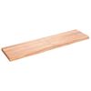 vidaXL Ράφι Τοίχου Ανοιχτό Καφέ 120x30x(2-4)εκ. Επεξ. Μασίφ Ξύλο Δρυός