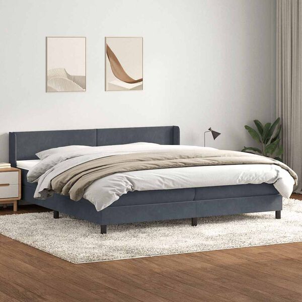 vidaXL Box Spring &Kappa;&rho;&epsilon;&beta;ά&tau;&iota; &mu;&epsilon; &sigma;&tau;&rho;ώ&mu;&alpha; &Sigma;&kappa;&omicron;ύ&rho;&omicron; &gamma;&kappa;&rho;&iota; 180x220 &epsilon;&kappa;. &Beta;&epsilon;&lambda;&omicron;ύ&delta;&iota;&nu;&omicron;