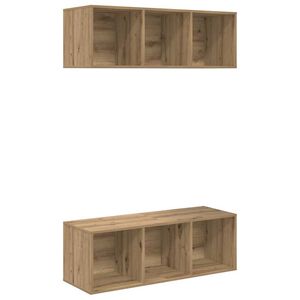 vidaXL &Sigma;&epsilon;&tau; &epsilon;&pi;ί&pi;&lambda;&omicron;&upsilon; &tau;&eta;&lambda;&epsilon;ό&rho;&alpha;&sigma;&eta;&sigmaf; 2 pcs Artisan Oak &Epsilon;&pi;&epsilon;&xi;&epsilon;&rho;&gamma;&alpha;&sigma;&mu;έ&nu;&omicron; &xi;ύ&lambda;&omicron;