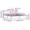 vidaXL Πλαίσιο Κρεβατιού με Κεφαλάρι 180x200 εκ. από Μασίφ Ξύλο Πεύκου